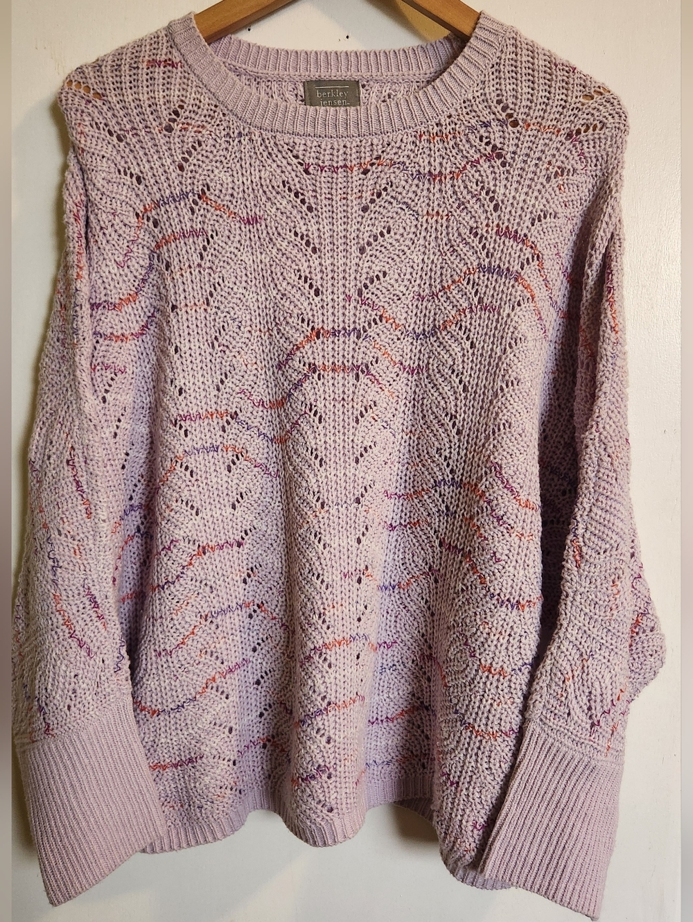 Berkley Jensen Lavender Cable Crewneck Sweater